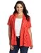 Pure Handknit Women's Plus Size Crazy On You Cardigan, All You Need is Love Coral, 2X