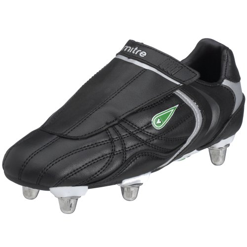 Mitre Rugby Boots - Black Green Tiger Size 4