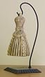 Rustic Brown Ceramic Tassel Bell with Iron Stand