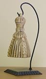 Rustic Brown Ceramic Tassel Bell with Iron Stand