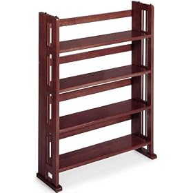<b>Folding/stacking Media Storage Four-tier Walnut</b>