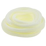 uxcell　コルゲートチューブ　ケーブル保護管　柔軟　20mmの外径　ホワイト　7.7mの長さ　プラスチック