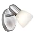 Eglo 27321A Dakar 1 Light Wall Light Fixture, Nickel/Alabaster