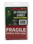 Duck Brand "Fragile" Labels, 4.25"x 2.9", Case of (12) 50 Count Boxes, Total 600 Labels (393354)