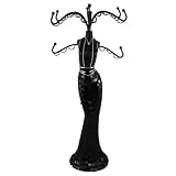 Black Paillette Evening Dress Jewelry Stand 14.5"H Black Paillette Evening Dress Jewelry Stand 14.5"H