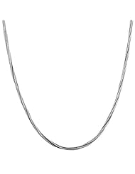 Black-plated Sterling Silver 1.5-mm Twisted Square Snake Chain (20 Inch)