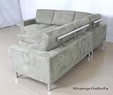 Silver Grey MicroFiber Fabric Sofa Sectional