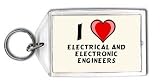 I love Electrical and Electronic Engineers Keychain