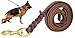 Beirui Leather Dog Leash - Training & Walking Braided Dog Leash - 5 ft by 5/8 in (160cm * 1.6cm) - Latigo Leather Brown