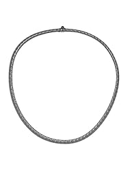 18K White Gold Braided 6.5mm Necklace 16 Inch