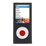 Black Durable Flexible Soft Silicone Skin Case for Apple ipod Nano 8GB, 16GB 4G 4th Generation