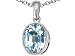 1.65 cts Genuine Oval Aquamarine Pendant - 14kt White or Yellow Gold