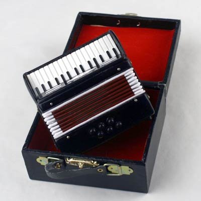 Cover image : ミニチュア楽器　アコーディオン　8cm　黒 LAC-2BK