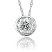 14k White Gold Solitaire Diamond Pendant Necklace (GH, SI3-I1, 0.50 carat)