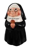 Nun Sister Ceramic Cookie Jar, 10 inches H