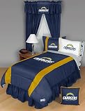 NFL San Diego Chargers 4 Pc Twin Bedding Set Comforter and Sheets