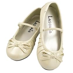 Kids Ballerina Flats Girl's Shoes Pearl Ivory (Size 3 Youth)
