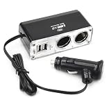 GadgetpoolUK 2 Ways Car Cigarette Lighter Charger Socket Adapter + 2 USB Ports