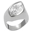 Silvertone Marquise-cut Cubic Zirconia Ring (Sizes 5 - 9 available)