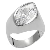 Tressa Silvertone Marquise-cut Cubic Zirconia Ring (Sizes 5 - 9 available)