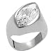 Tressa Silvertone Marquise-cut Cubic Zirconia Ring (Sizes 5 - 9 available)