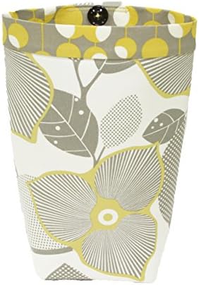 SMALL Car Trash Bag - GEARSHIFT (AMY BUTLER MIDWEST MODERN OPTIC BLOSSOM) Wipeable Oilcloth Lining by GreenGoose Car Bags