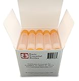 25 New 5.5ml (3/16oz) Empty Lip Balm Containers Tubes by Basic Essential Bottles (Orange)