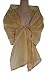 Sheer Gold Organza Sundown Wrap Shawl for Prom Wedding Bride