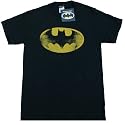 BATMAN "FADED LOGO" Black DC Comics Licensed Cotton Tee