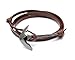 VIRGINSTONE Gun Gray Anchor 2.0 Bracelets on Genuine Colorful Cowhide Leather