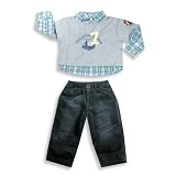 Mish Mish - Infant Boys Long Sleeve Corduroy Pant Set, Grey, Blue, Navy