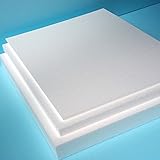 【ノーブランド品】発泡スチロール板　中硬さ　１０枚　４５０mm×４５０mm×３０mm