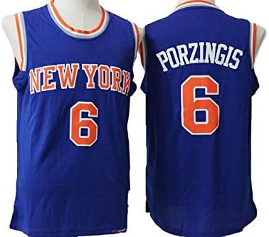 Blue New Jerseys New York Knicks Kristaps Porzingis #6 - Mens L
