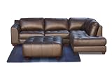 BEST PRICES SECTIONALS WITH OTTOMANS-ZEN MOCHA R/CHAISE 2PC SECTIONAL W/OTTOMAN BY DIAMOND  FREE SHIPPING