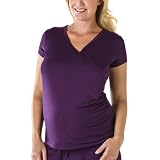 Liz Lange for Target Short-Sleeve Wrap Top - Grape