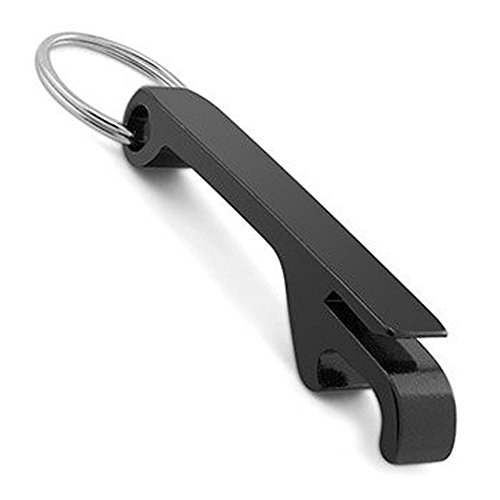 niceEshop(TM) Aluminium Alloy Keychain Key Tag Chain Ring Bottle Opener,Black