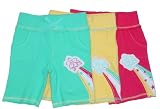 Toddler Girls' Bermuda Shorts with Flower Applique