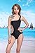 Polovi Women's Swimsuits High Fashion One-shoulder Side Cut Out Monokini Black