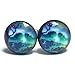 LilMents Painting of Nature Unisex Mens Womens Stainless Steel Stud Earrings