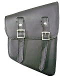 Rigid and Softail Black Leather Right Side Solo Saddlebag -Frontiercycle(Free U.S. Shipping)