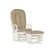 bassettbaby Glider w/Ottoman-Tucson-White