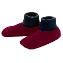TAIGA Fleece Booties - Men's & Women's Fleece Booties Footwarmers, Burgundy, MADE IN CANADA