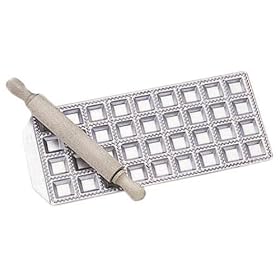 Imperia Italian Ravioli Tray 36 Hole & Rolling Pin