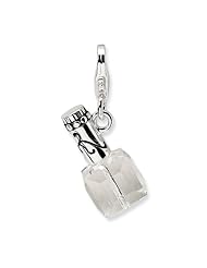 Sterling Silver Swarovski Element Perfume Bottle with Lobster Clasp Charm