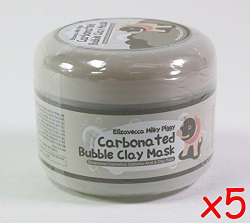 Set of 5~ Elizavecca Milky Piggy Carbonated Bubble Clay Mask Skin Face Treament