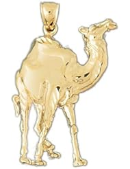 Dazzlers Solid 14k Gold Camel Charm Pendant Available in three colors from jewelsberry (weights: 6.1 grams only)