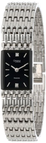 Caravelle by Bulova Womens 43P005 Diamond Accented Black Dial Watch
