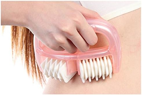 Concave Cell Roller Anti Cellulite Body Massager Brush Bath and Shower Sliming Relaxing Scrubber for Smoother Skin Random Color