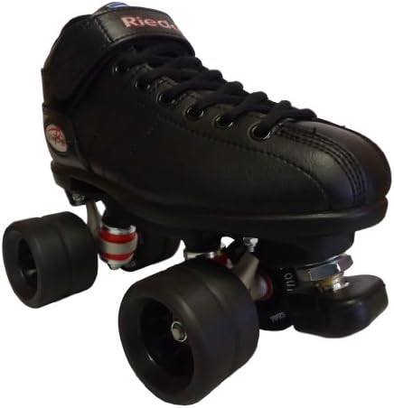 Riedell R3 Flat Out Black Speed Skates - R3 Roller Derby Speed Skate