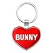 Graphics and More Metal Keychain Key Chain Ring I Love Heart Names Female B Brea - Bunny